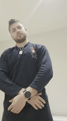 Man changes clothes in Yagodovo residence early morning
