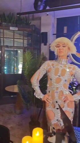 Drag queen performs at Novosibirsk nightclub as patrons celebrate