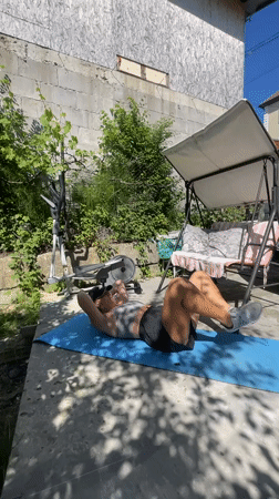 Morning outdoor fitness session observed in Baranovka, Russia