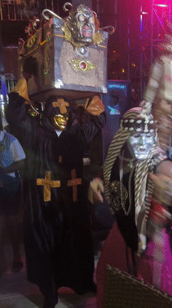 Ceremonial procession and nighttime celebration observed in Obosi, Nigeria
