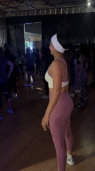 Evening fitness dance class captured at Arica studio