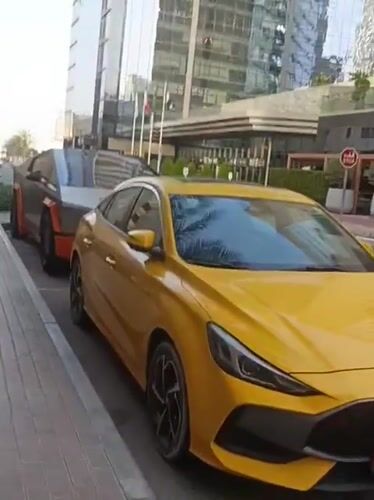 Dubai street scenes show mixed vehicles, construction activity
