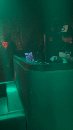 Late-night DJ set inside a Barcelona nightclub