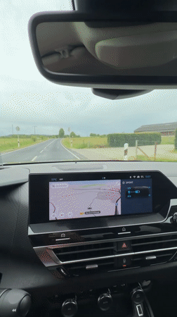 Dashcam footage recorded during rural drive in Luxembourg