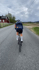 Cyclist in Repsol team kit spotted on Oslo road