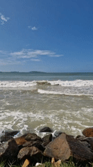 Morning beach activity captured at Weligama, Sri Lanka