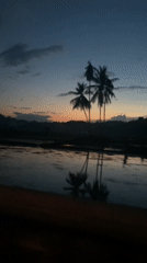 Twilight scene captured from vehicle in Uleejalan, Indonesia