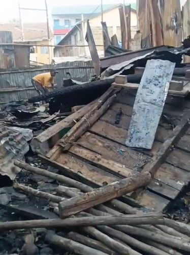 South B Fire Survivors Build Temporary Shelters, Restore Utilities