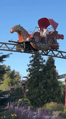 Afternoon at a Saint Petersburg amusement park, rides and all