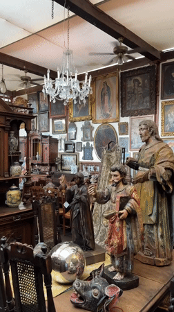 Antique shop interior documented in San Miguel de Allende