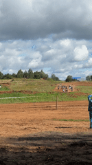 Motocross event in Балаки draws riders and crowds to the track