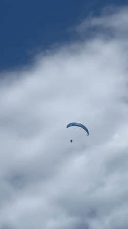 Paraglider spotted over Fethiye, Turkey Sunday morning