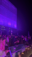Illuminated cube art installation draws crowds to Kuta party