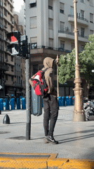 Evening street life documented around Buenos Aires Obelisco monument