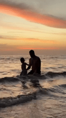 Family vacation memories captured during morning hours in Karon, Thailand