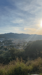 Elevated views captured of Sant Feliu de Guíxols coastal town