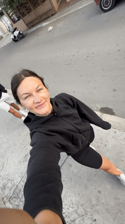 Early morning street activity and cityscape captured in Montenegro