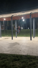 Evening recreation continues in Votkinsk park after dark