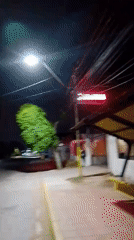 Nighttime pedestrian activity recorded near Venezuelan bus stop