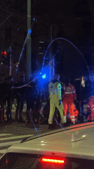 Overturned SUV draws emergency response in nighttime Milan incident