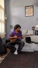 Morning scenes captured in Fatehpur: musician playing, cows grazing