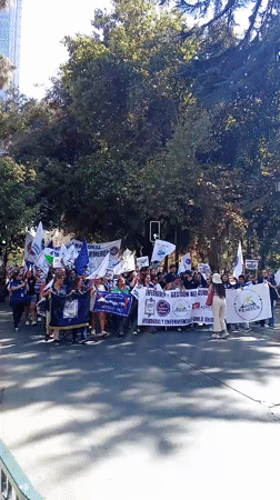 Chilean nurses march through Santiago demanding healthcare reforms