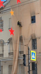Spring morning scenes captured around Smolny Cathedral, Saint Petersburg