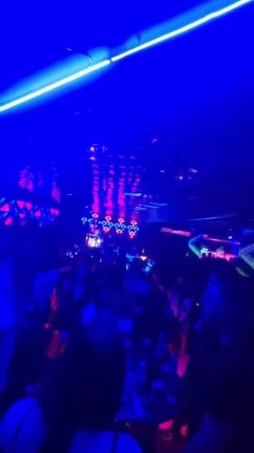 Nightclub scene captured in Dobrich with dancing crowd