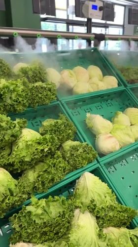Fresh produce aisle at a Fethiye supermarket