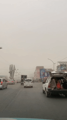 Busy streets near Kandahar's clock tower and monument