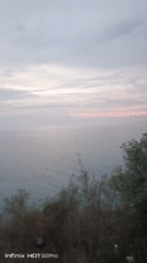 Twilight ocean views captured from Venezuelan coastal overlook
