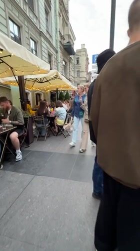 Saint Petersburg streets and a bar DJ set, one June evening