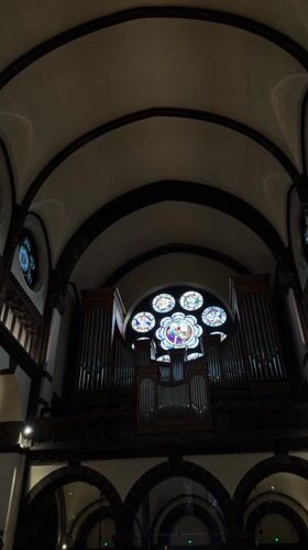 Church organ and stained glass documented in Strasbourg