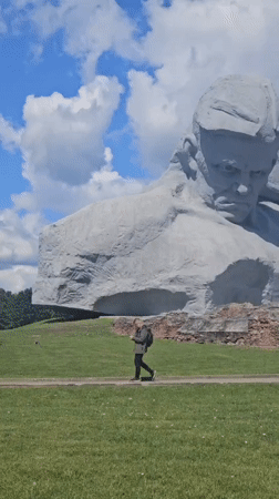 Touring the WWII memorial site at Brest Fortress, Belarus