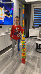 Child's afternoon activities captured in Burgas, Bulgaria