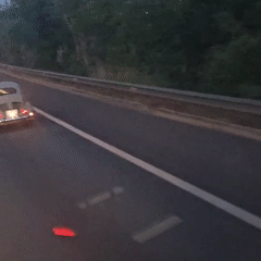 Vintage Renault 4CV spotted on Spanish highway near Sallent