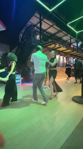 Couple performs salsa dance at Pattaya nightclub