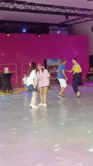 Dance event with disco lighting fills Wrocław hall