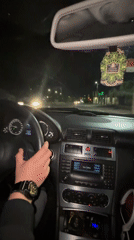 Night drive through Sofia captured near McDonald's traffic stop