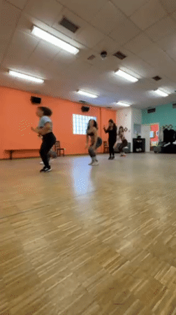 Women's dance group meets for morning session in Madrid studio
