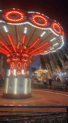 Sochi amusement park and plaza lit up on a summer night