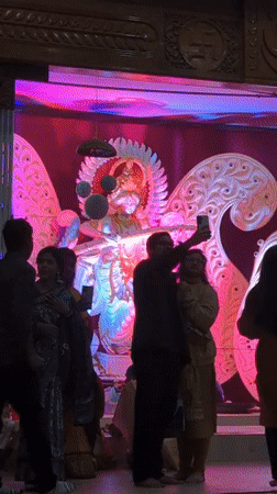 Saraswati Puja celebrations draw crowds to illuminated temples across Dhaka
