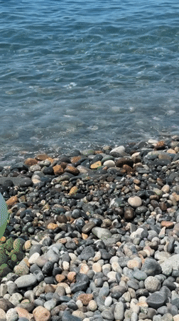 Lazy summer day on Sarpi's Black Sea pebble beach