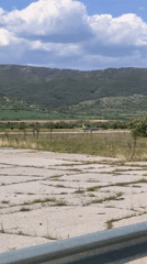 Small plane takes off from rural Bulgarian airfield