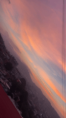 Caracas skyline captured at dusk with colorful sky