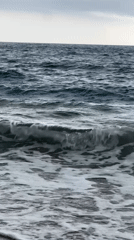Rough seas observed off Montenegro coast under cloudy skies