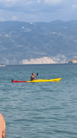 Kayaking, paddleboarding, and swimming off the Baška coast