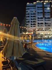 Hotel poolside night and Turkish folk dance stage show, Kuşadası