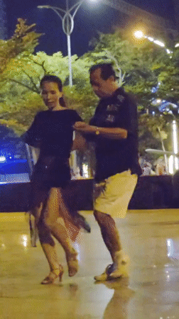 Nighttime Dancing Observed at Nha Trang Public Plaza