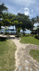 Morning resort activity captured in Baan Chaweng Noi Thailand